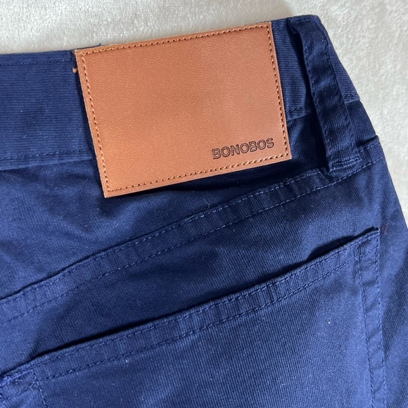 Bonobos Athletic Fit 34W 32L 5 Pocket Navy Jean Chino Slacks EUC - Picture 10 of 12